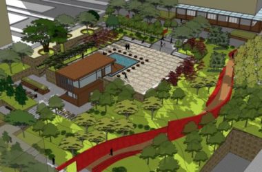Modern Square Landscape Design in SketchUp-BIM WORLD