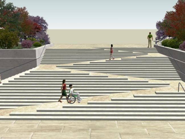 Modern Step Landscape Design in SketchUp