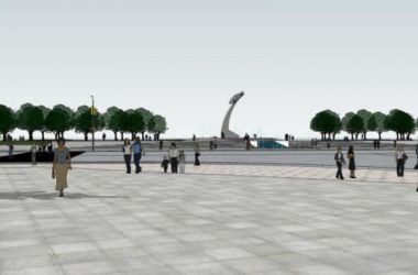 Modern Square Landscape Design in SketchUp-BIM WORLD