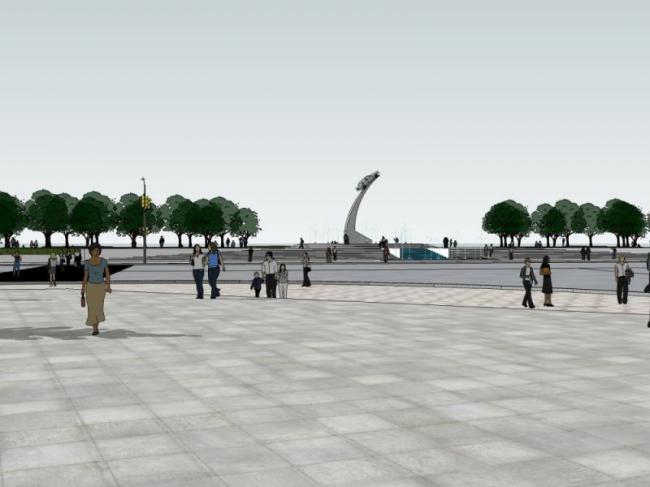 Modern Square Landscape Design in SketchUp