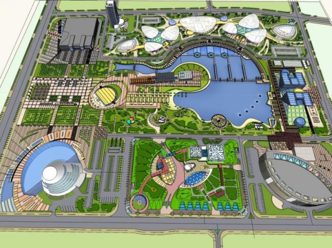 SketchUp Landscape Models: Commercial, Cultural, and Modern Designs
