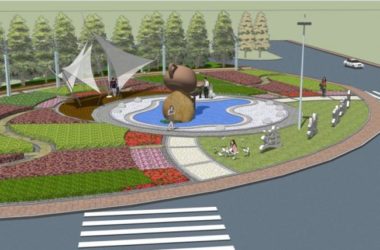 Modern Sculpture Landscape Design in SketchUp-BIM WORLD