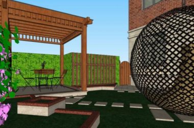 Modern Villa Courtyard Landscape Design in SketchUp-BIM WORLD