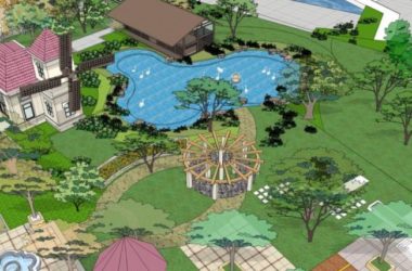 Modern Park Landscape Design in SketchUp-BIM WORLD
