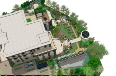 SketchUp Landscape Design: Classical Villa Courtyard Model-BIM WORLD