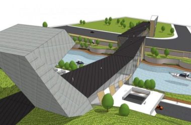 Modern Landscape Bridge Design in SketchUp Model-BIM WORLD