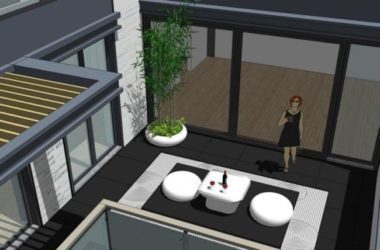 SketchUp Landscape Design: Villa Courtyard in Modern Chinese Style-BIM WORLD