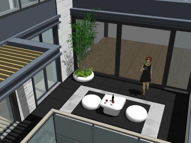 SketchUp Landscape Design: Villa Courtyard in Modern Chinese Style