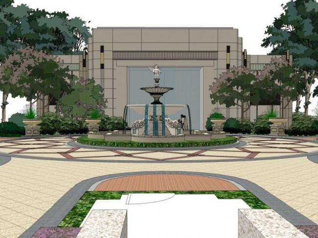 SketchUp Landscape Models: Community, Residential, European & Classical Styles