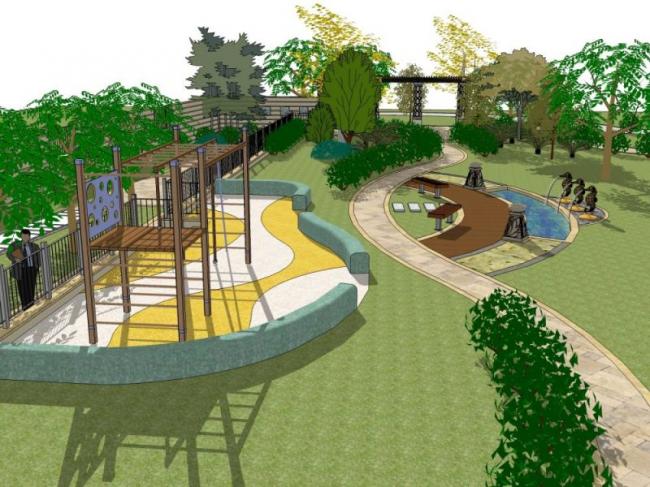 SketchUp Landscape Design: European Classical Courtyard Garden Model