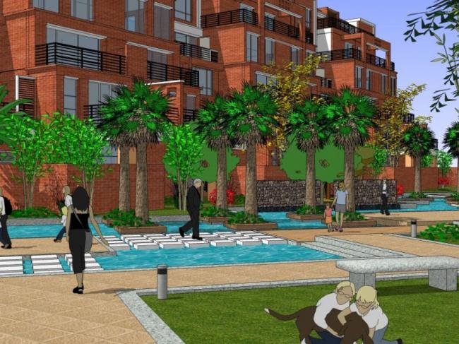 SketchUp Landscape Design for a European-Style Villa Courtyard: Classic Residential Outdoor Spaces