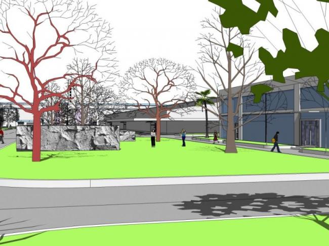 Modern Office Landscape Design in SketchUp