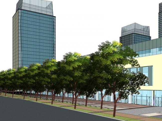 Modern Commercial Landscape Design in SketchUp