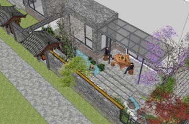 SketchUp Landscape Design: Commercial Spaces with Chinese Style Elements-BIM WORLD