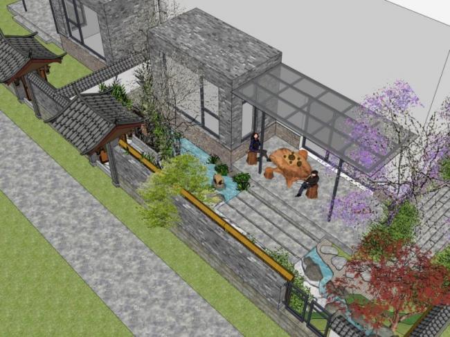 SketchUp Landscape Design: Commercial Spaces with Chinese Style Elements