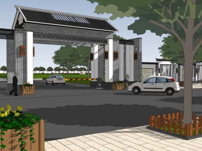 SketchUp Landscape Design: Chinese-Style Office Outdoor Model