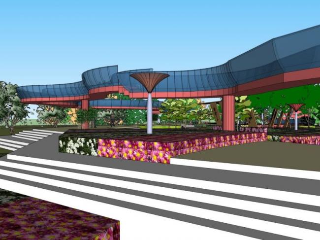 Modern Park Landscape Design in SketchUp