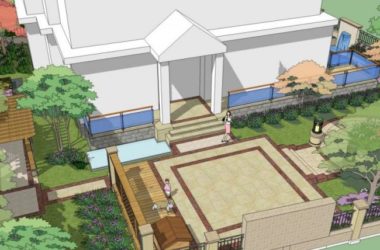 SketchUp Landscape Model: European Classical Villa Courtyard Design-BIM WORLD