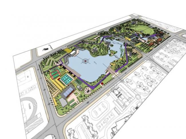 Modern Park Landscape Design in SketchUp