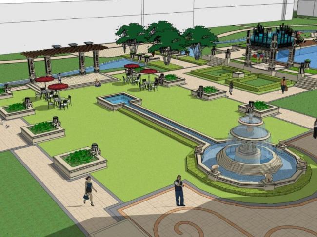 SketchUp Landscape Models: Community, Residential, and Classical Styles
