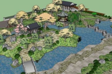 SketchUp Landscape Design: Chinese Garden and Traditional Style Architecture-BIM WORLD