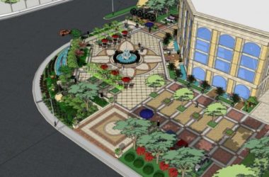 European and Classical Style Landscape Model for Sales Office in SketchUp-BIM WORLD