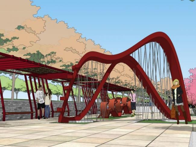 Modern Park Landscape Design in SketchUp