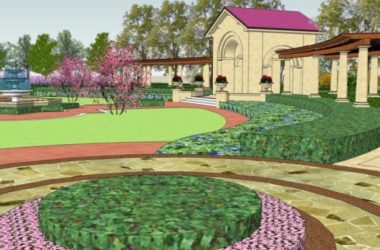 SketchUp Landscape Model: European Classical Style with Square Design-BIM WORLD