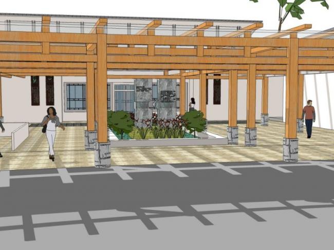 SketchUp Landscape Model: Poetry Corridor in New Chinese Style
