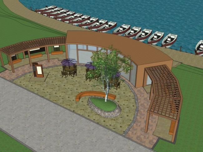 Modern Square Landscape Design in SketchUp