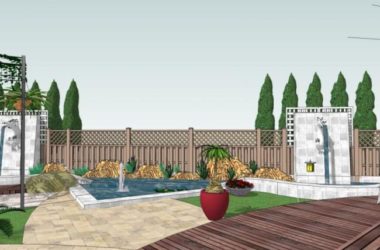 Modern Courtyard and Garden Landscape Models in SketchUp-BIM WORLD
