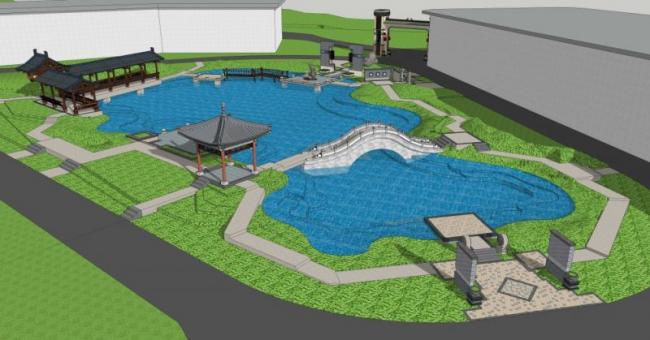 SketchUp Landscape Models: Reservoir, Waterfront, and Traditional Chinese Styles