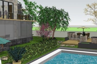 SketchUp Landscape Designs: Modern Villa and Courtyard Models-BIM WORLD
