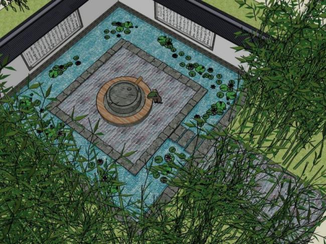 SketchUp Landscape Design: Chinese-Style Courtyard Model
