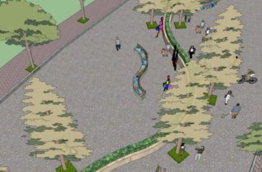 Modern Square Landscape Design in SketchUp-BIM WORLD