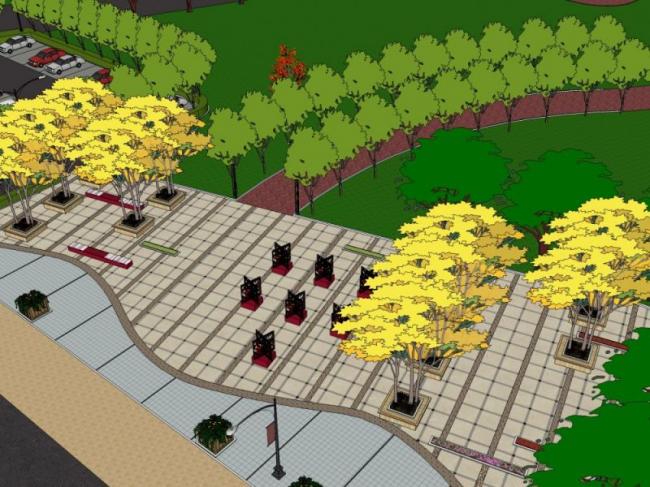Modern Park Landscape Design in SketchUp