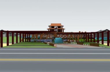 Modern Square Landscape Design in SketchUp-BIM WORLD