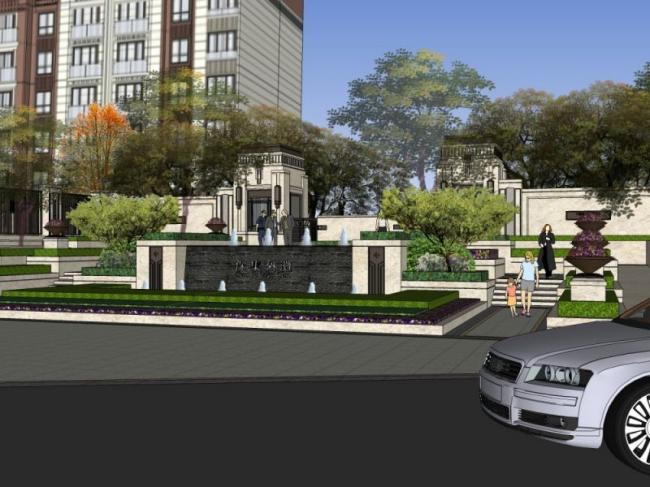 SketchUp Landscape Models: Community, Residential, and Classical Styles