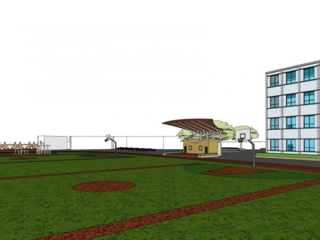 Modern Campus and School Landscape Design in SketchUp