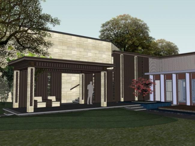 Modern Courtyard and Garden Landscape Models in SketchUp