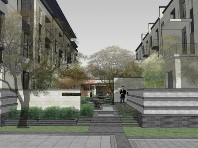 SketchUp Landscape Designs: Courtyard Gardens with Chinese Style Elements