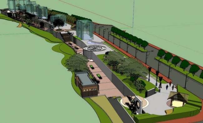 Modern Park Landscape Design in SketchUp
