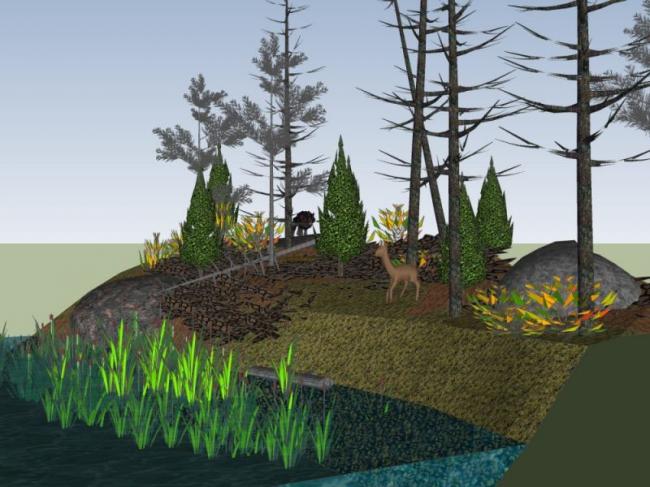 Modern Mountain Landscape Design in SketchUp