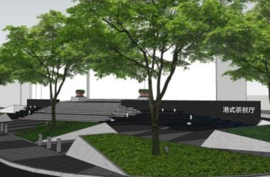 Modern Square Landscape Design in SketchUp-BIM WORLD
