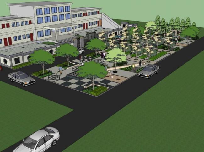 SketchUp Landscape Models: Modern Street and Park Designs