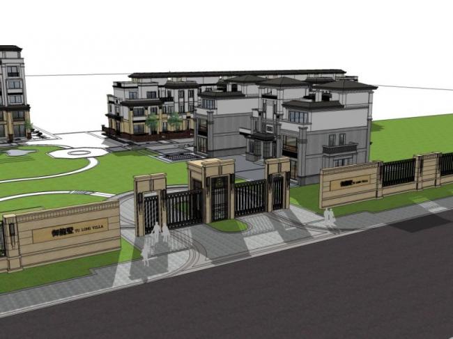 SketchUp Landscape Models: Community, Residential, and Classical Styles