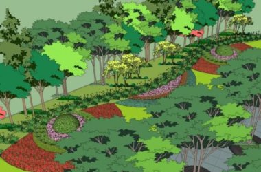 Modern Square Landscape Design in SketchUp-BIM WORLD