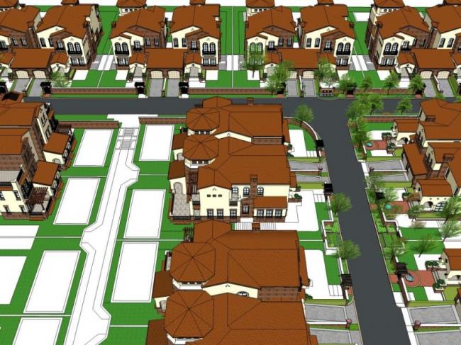 SketchUp Landscape Models: Community, Residential, and Classical Styles