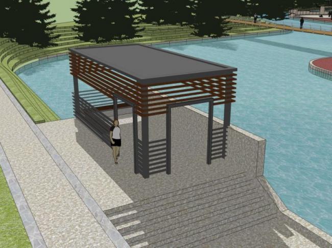 Modern Waterfront Landscape Design in SketchUp