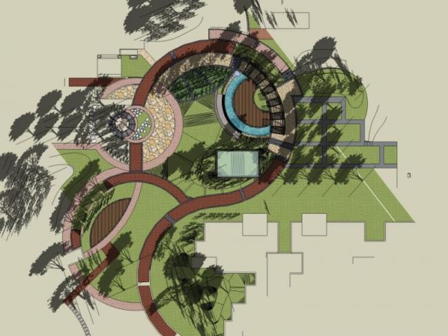 Modern Park Landscape Design in SketchUp